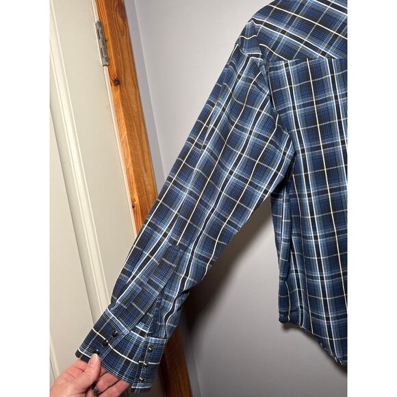Men's Wrangler Long Sleeve Western Shirt with Pearl Snaps Medium - Picture 7 of 12